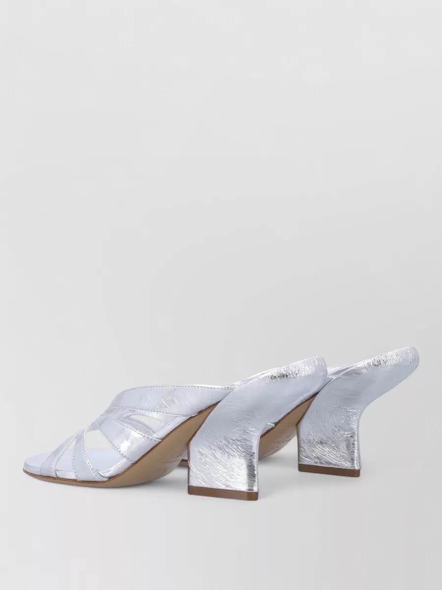 Dries Van Noten Leather Metallic Mules