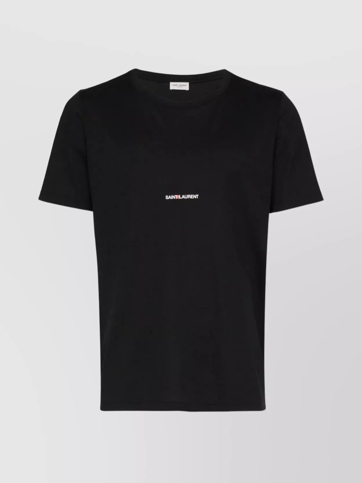 Shop Saint Laurent Crewneck Logo Print T-shirt