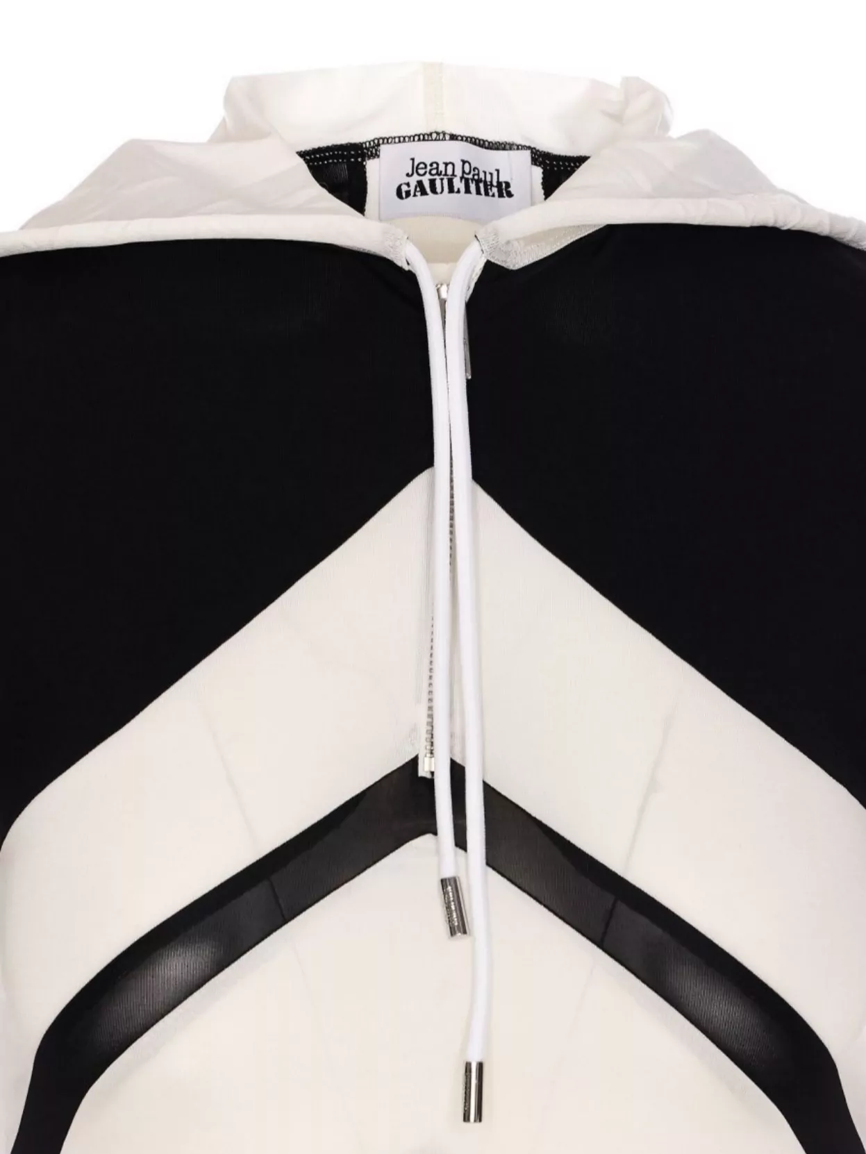 JEAN PAUL GAULTIER T-SHIRT WITH CONTRAST PANELS AND GEOMETRIC PATTERN