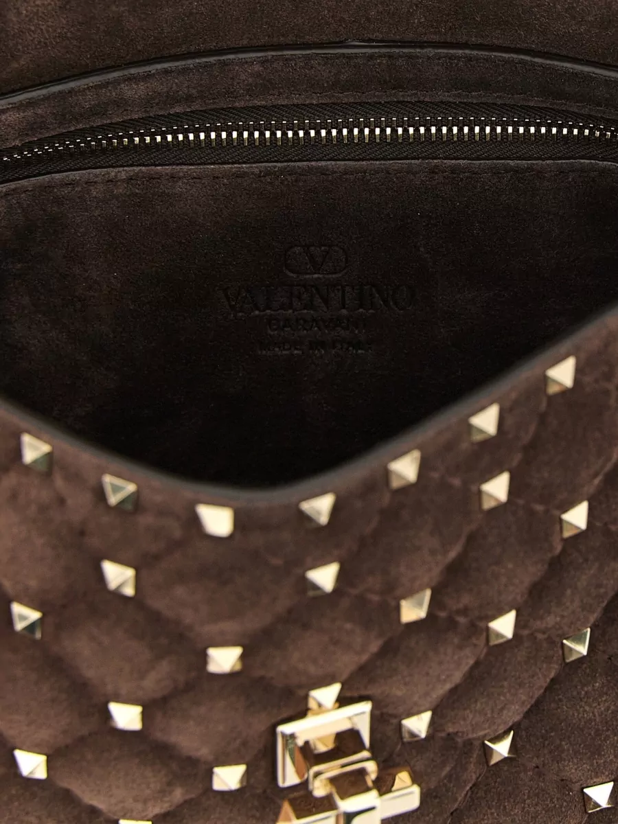 Valentino Garavani Rockstud Spike Medium Leather Clutch Bag