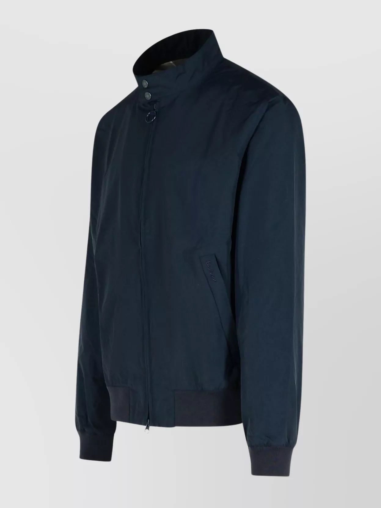 Shop Barbour 'royston' Waxed Cotton Bomber Jacket In Blue