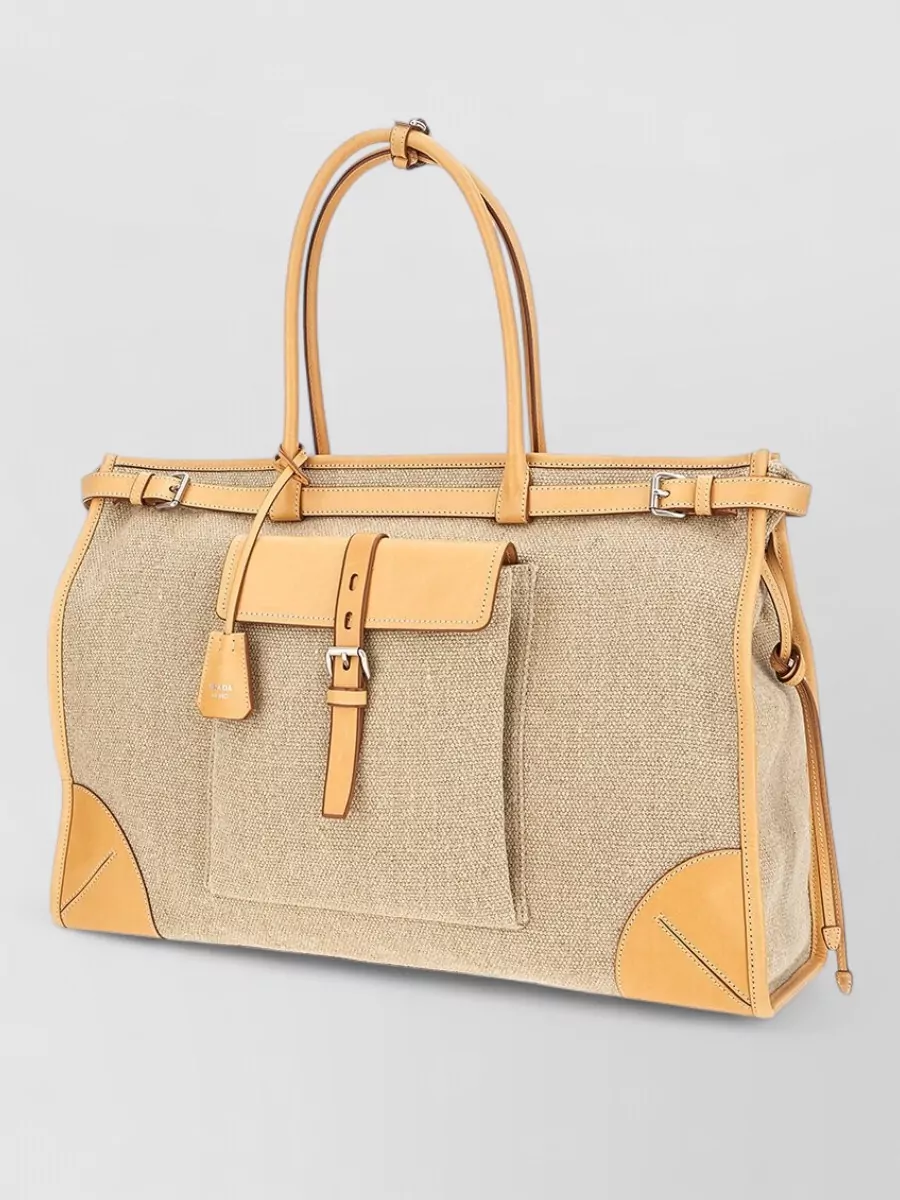 Prada Canvas Shopping Bag