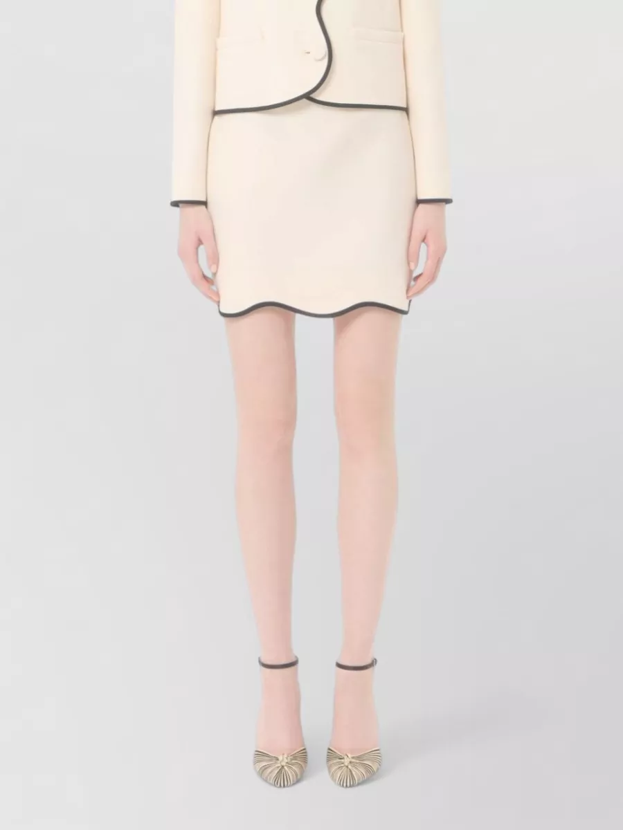 Valentino Wool Silk Suit Skirt