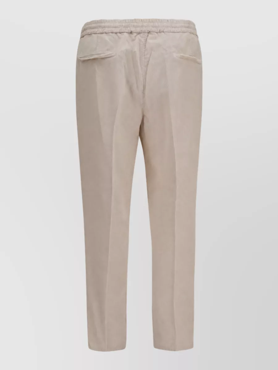 Brunello Cucinelli Corduroy Drawstring Loose Fit Trousers