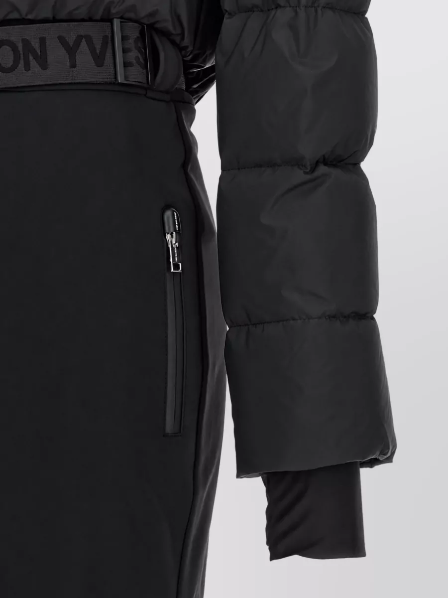 Yves Salomon Mink Lined Quilted Ski Suit