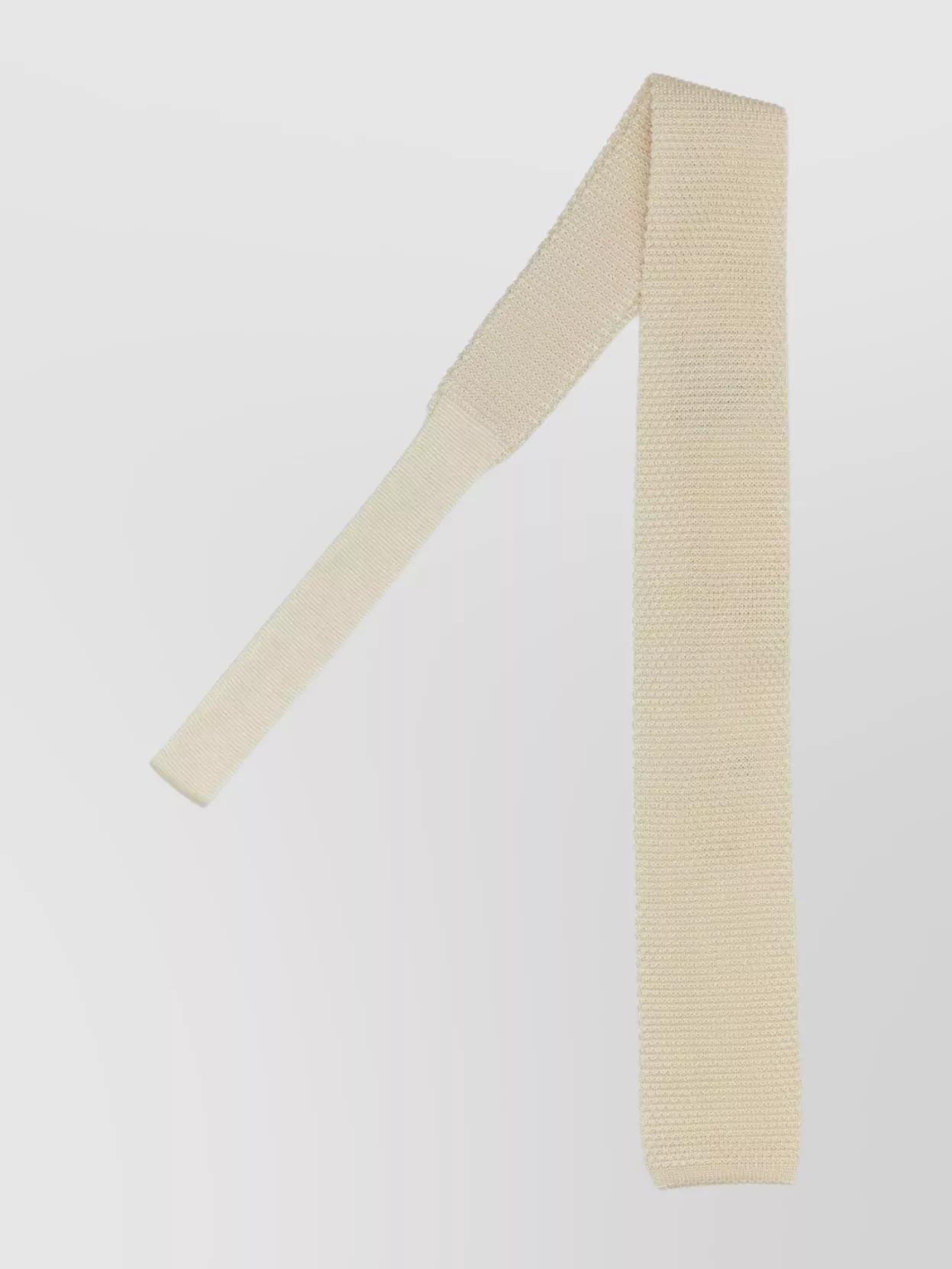 Brunello Cucinelli Textured Knitted Tie For Neutral Elegance