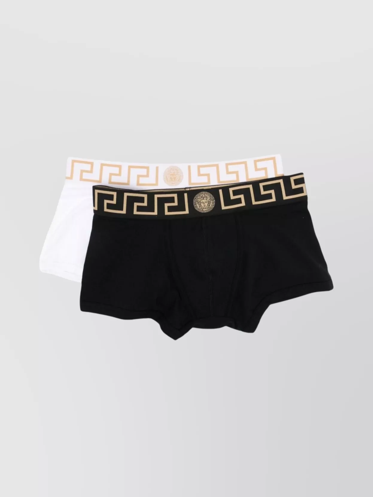 Versace Black Briefs With Elastic Waist With Medusa Print In Cotton Stretch Man