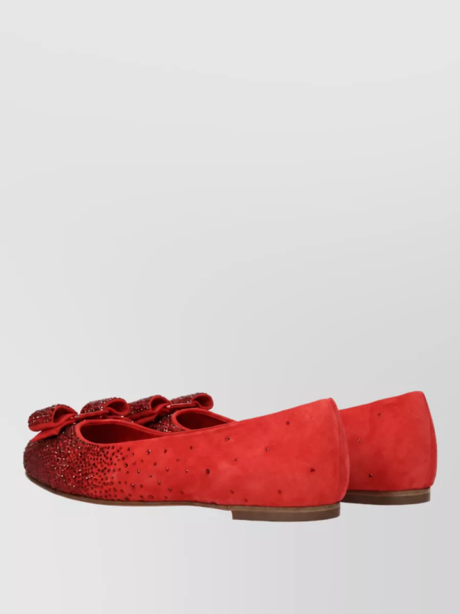 Ferragamo Suede Ballerina Shoes