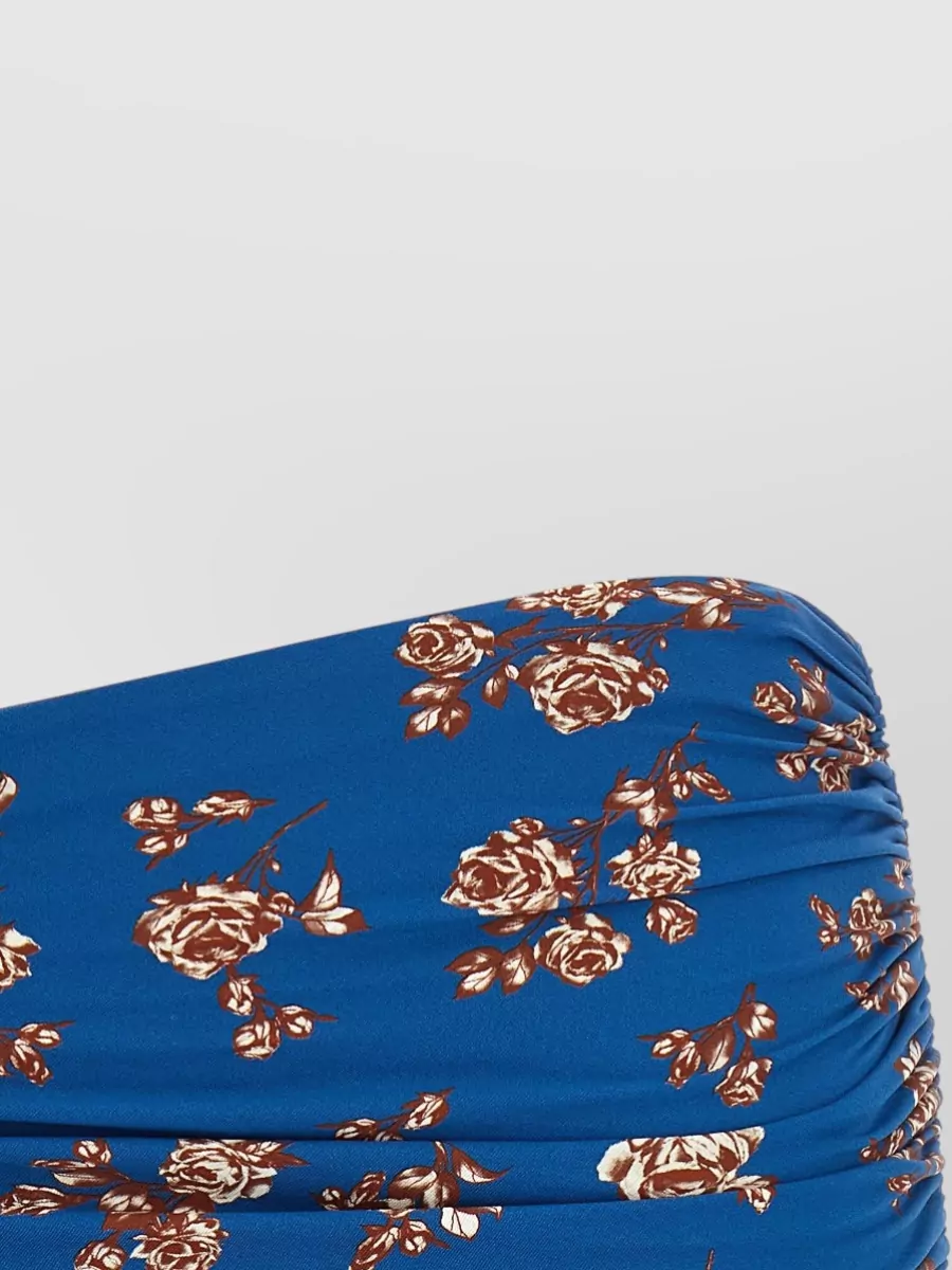 Magda Butrym Floral-Print Draped Swim Mini Skirt