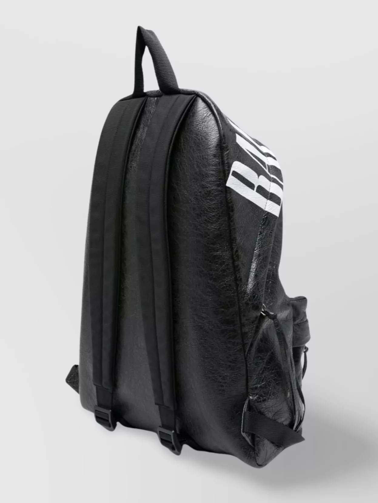 Balenciaga Structured Backpack With Top Handle And Front Zip Pocket