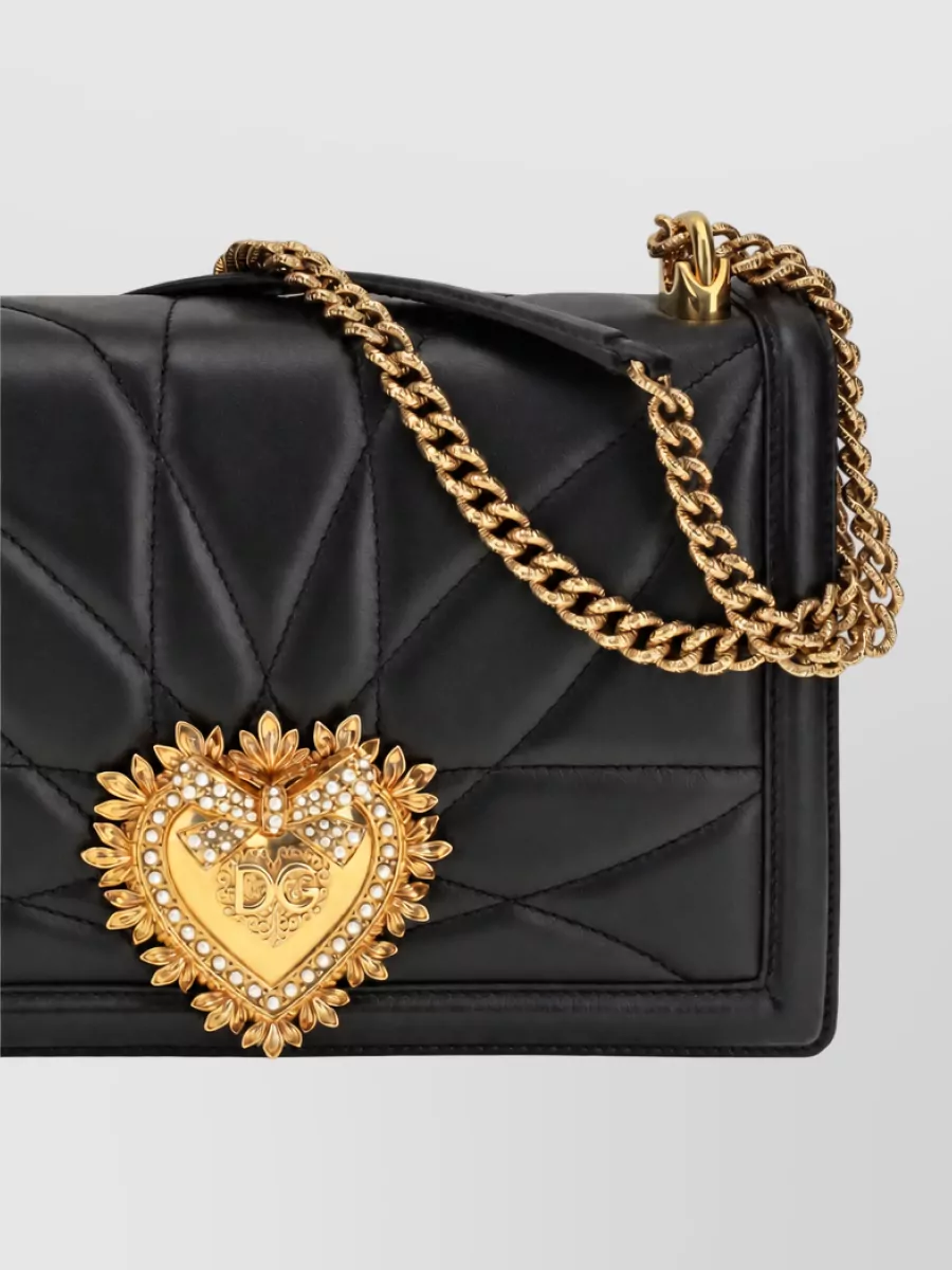 Dolce&Gabbana Devotion Large Leather Clutch Bag