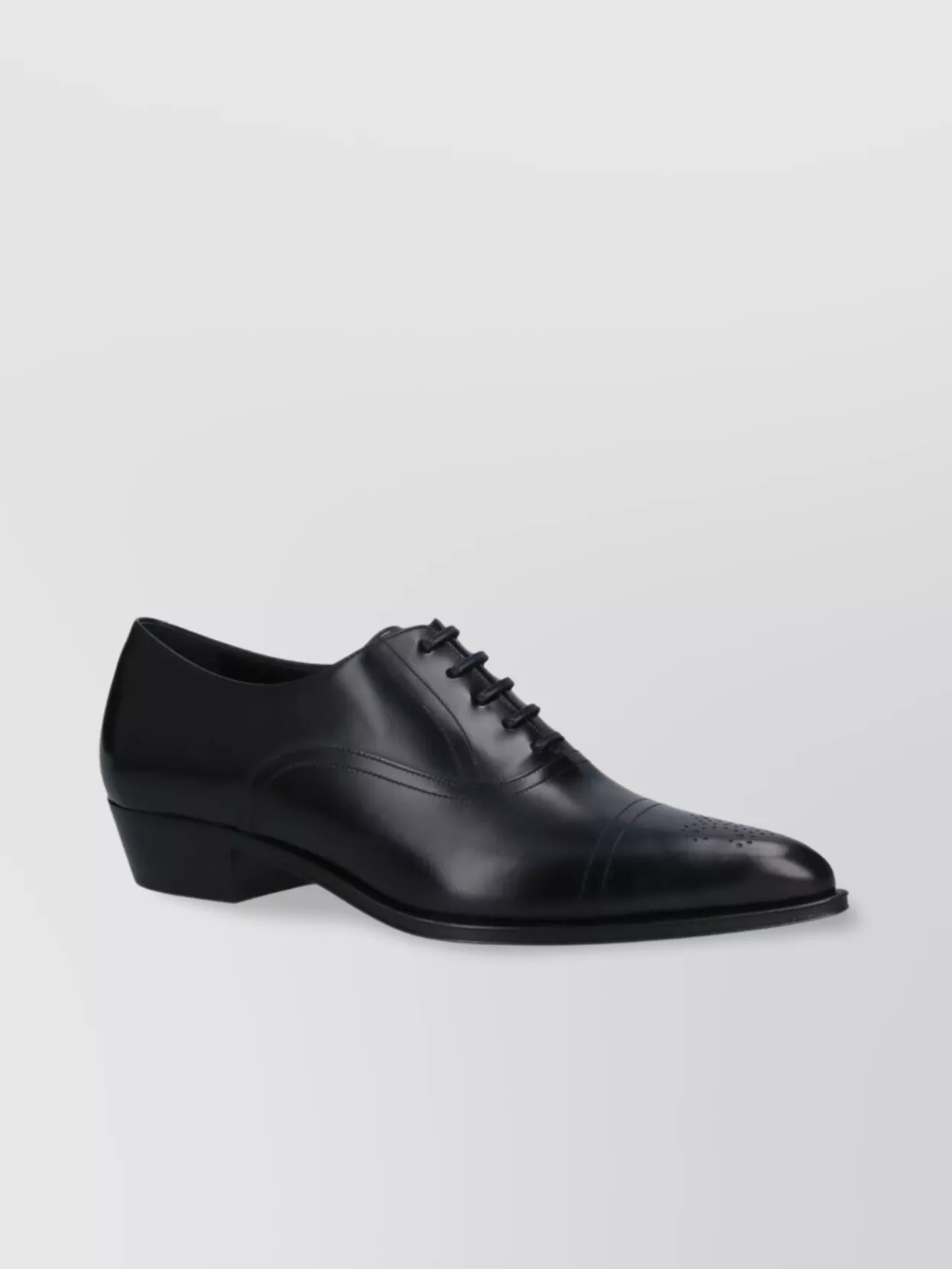 Celine Pointed Toe Lace Shoes With Perforated Detailing