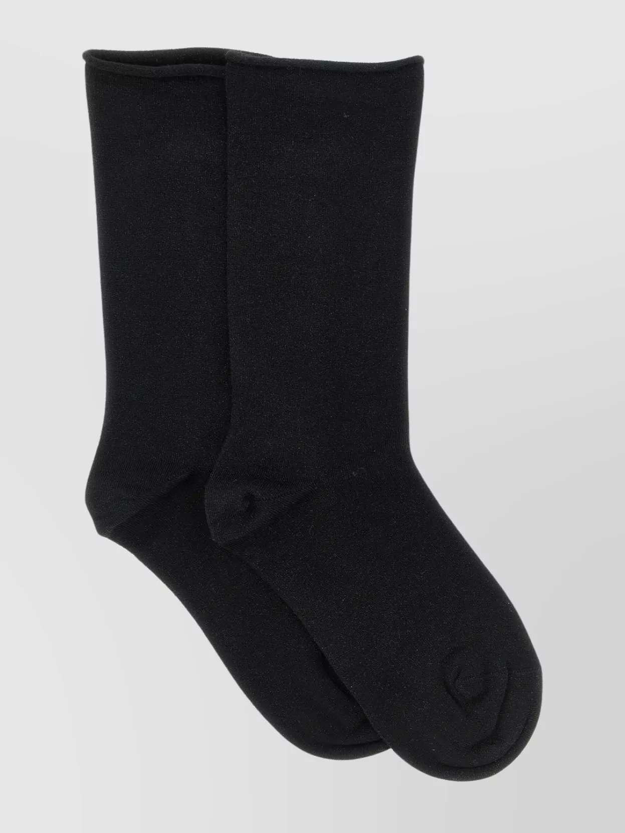 Brunello Cucinelli Shimmering Knit Mid-calf Socks In Black