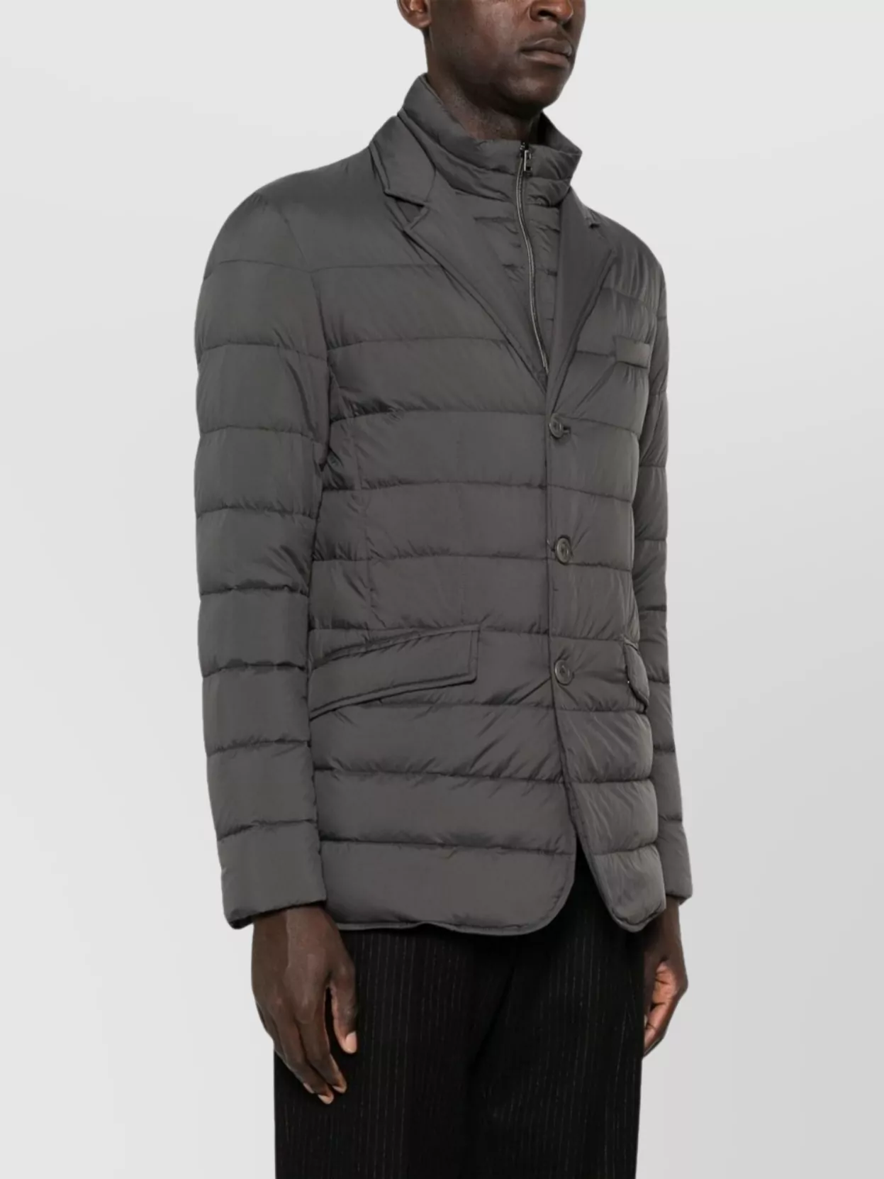 Herno Versatile Jacket With Front Flap Pockets In Gray