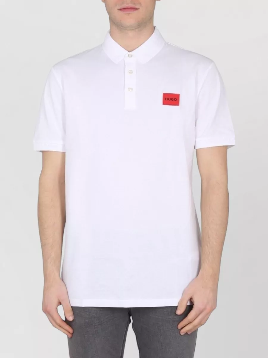 Hugo Polo Shirt Logo Patch Short Sleeves