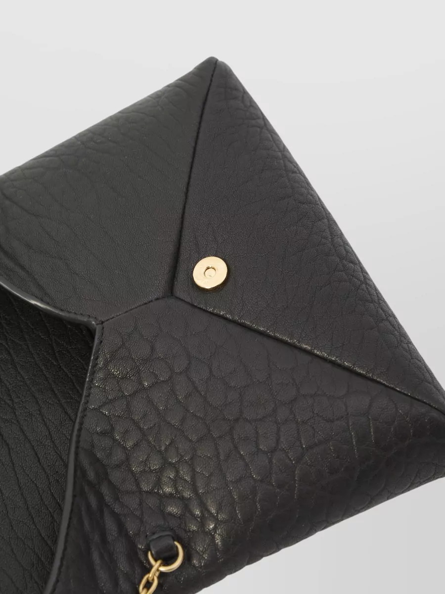 Saint Laurent Lambskin Leather Envelope Chain Clutch Bag