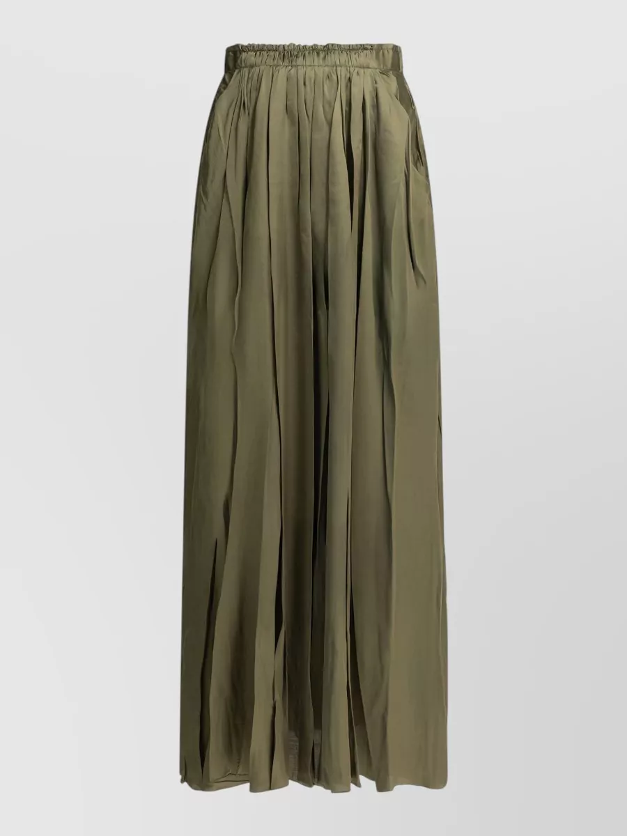Sa Su Phi Viscose Pleated Maxi Skirt