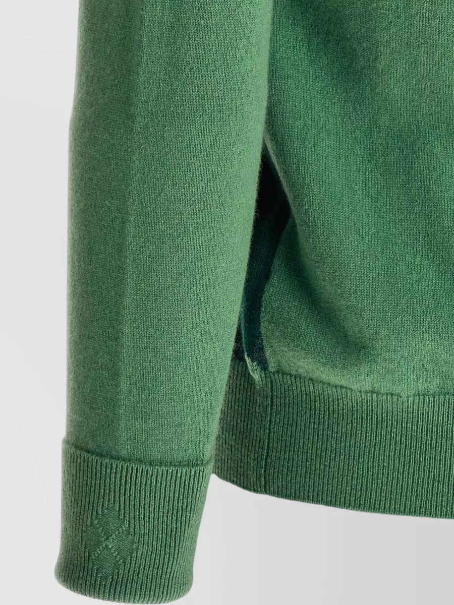 Ballantyne Cashmere V-Neck Diamond-Intarsia Jumper
