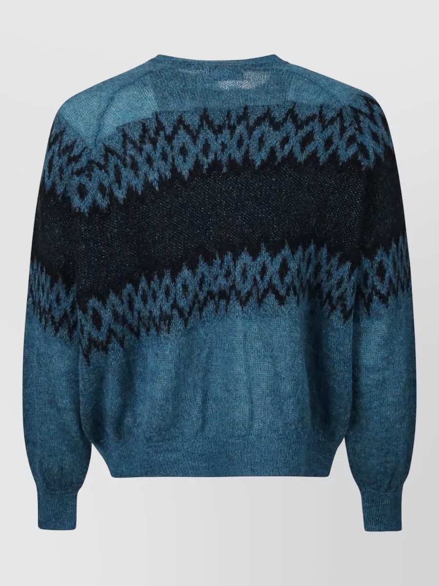 Magliano Graphic Pattern Long Sleeve Wool Sweater