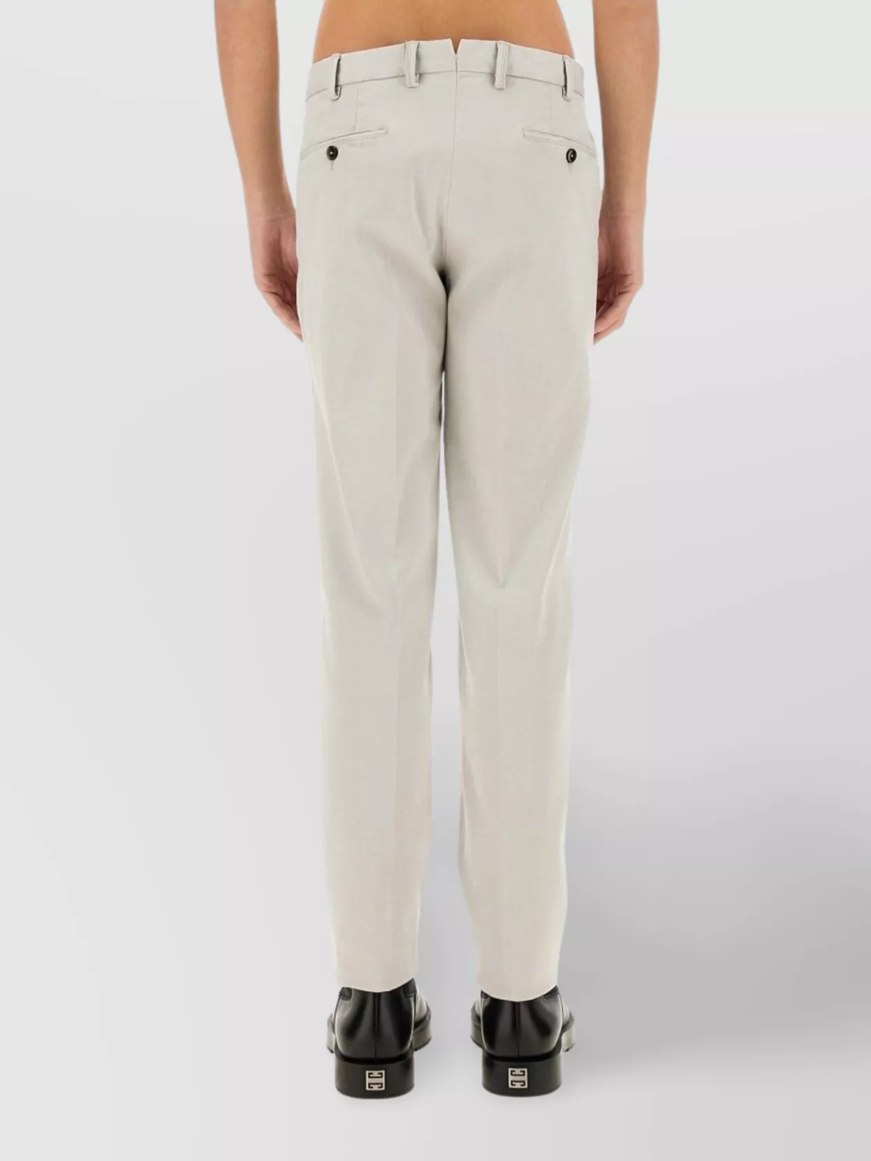 Pt Torino Cotton Pants With Back And Side Pockets