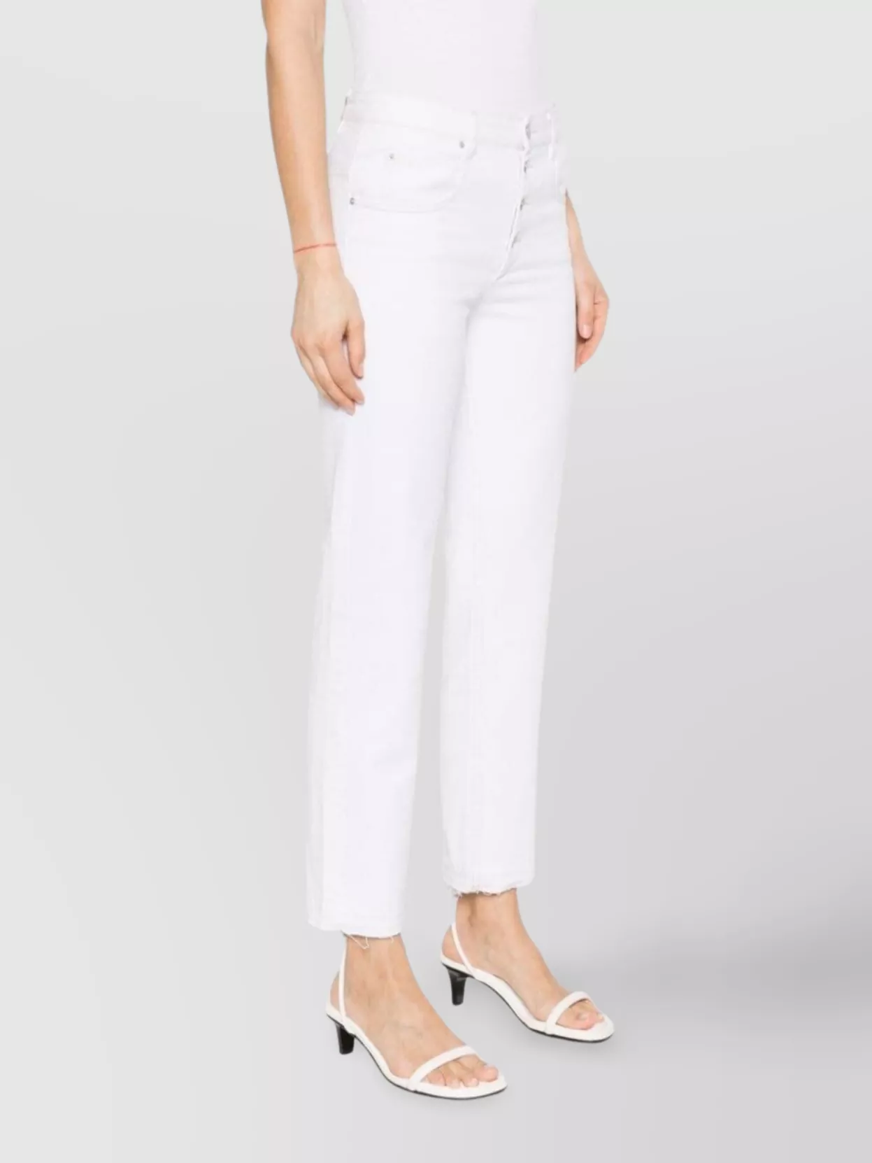 Isabel Marant High-Rise Slim-Cut Cropped Trousers With Belt Loops