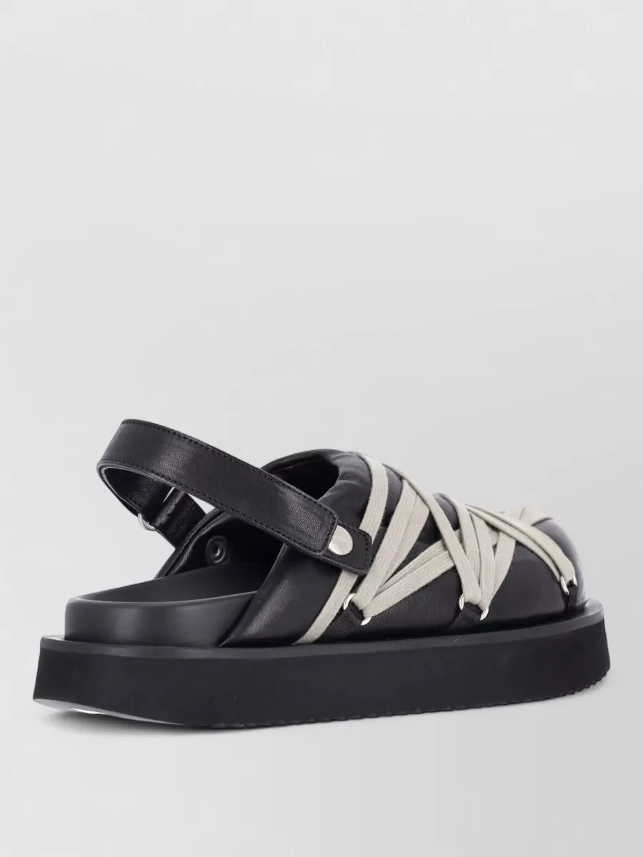 Rick Owens Leather Platform Mules