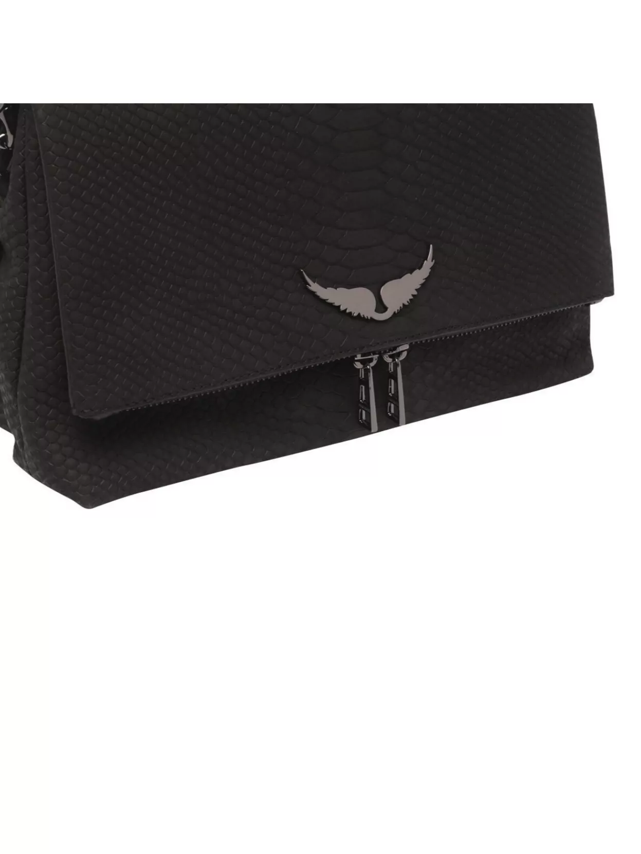 ZADIG & VOLTAIRE SOFT SAVAGE SHOULDER BAG WITH ZIP POCKETS