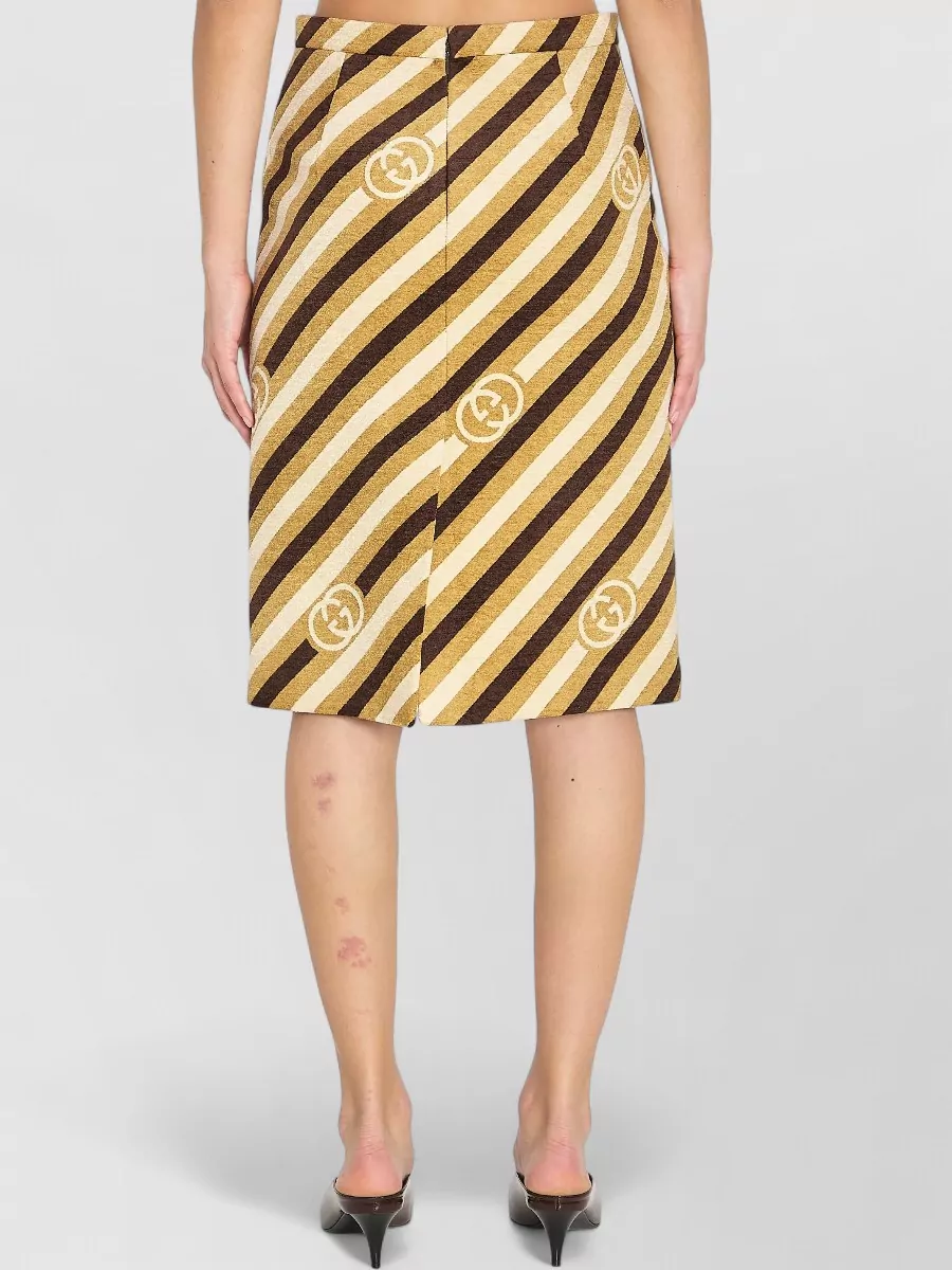 Gucci Diagonal Gg Velvet Midi Skirt