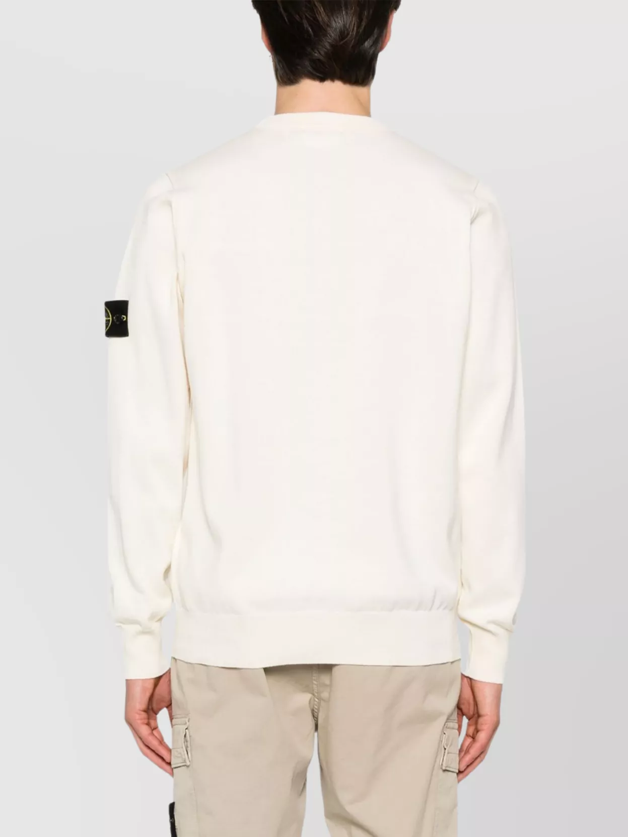 Stone Island Left Sleeve Badge Crew Neck Sweater