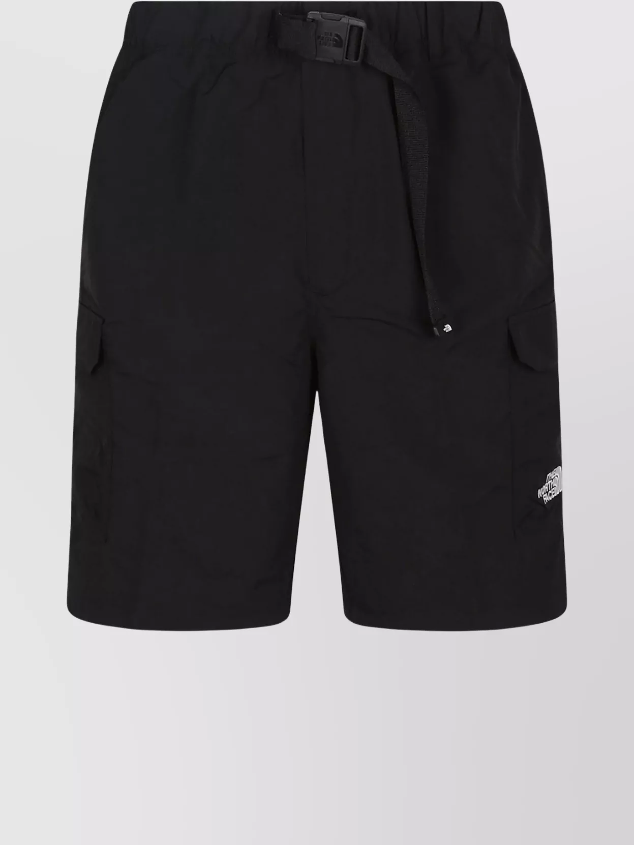 The North Face Cargo Style Shorts Elastic Waistband In Black