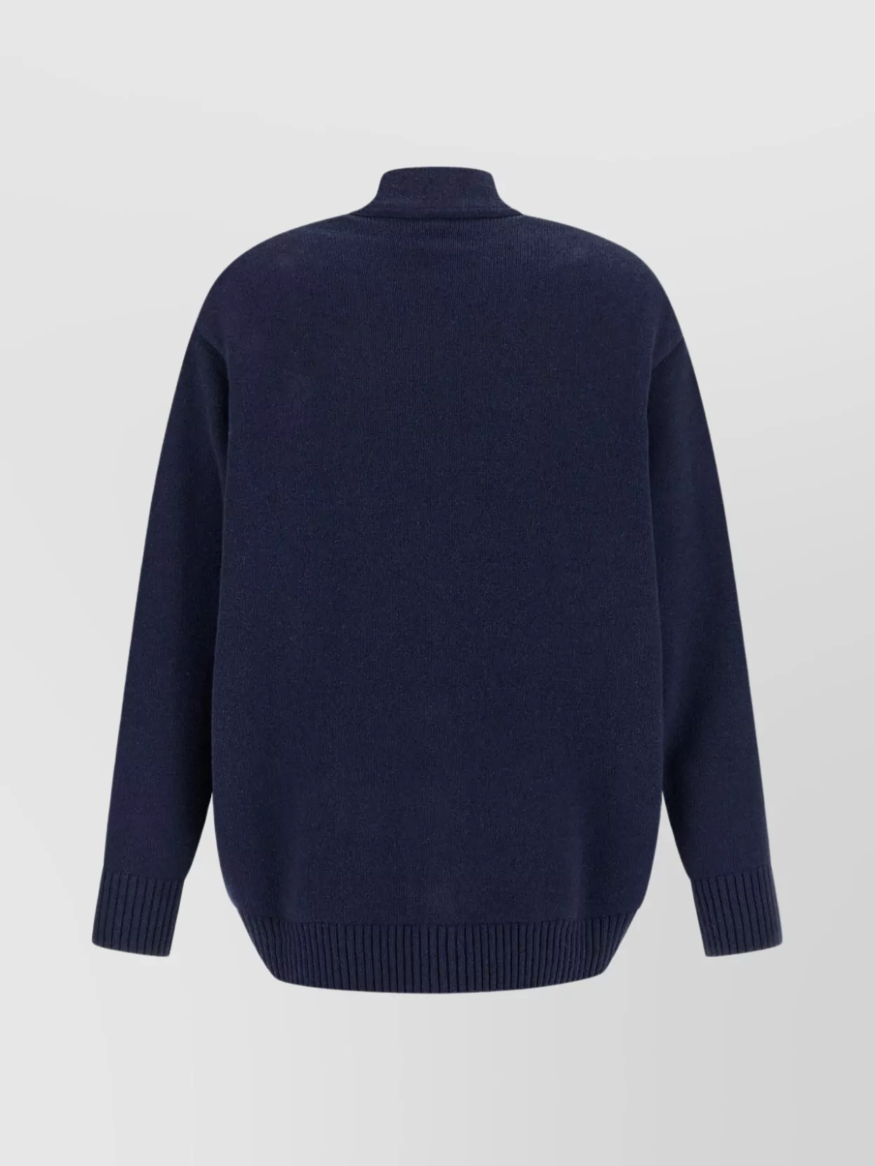 Alberta Ferretti V-neck Cashmere And Silk Blend Cardigan With Crystal Embroidery In Blue