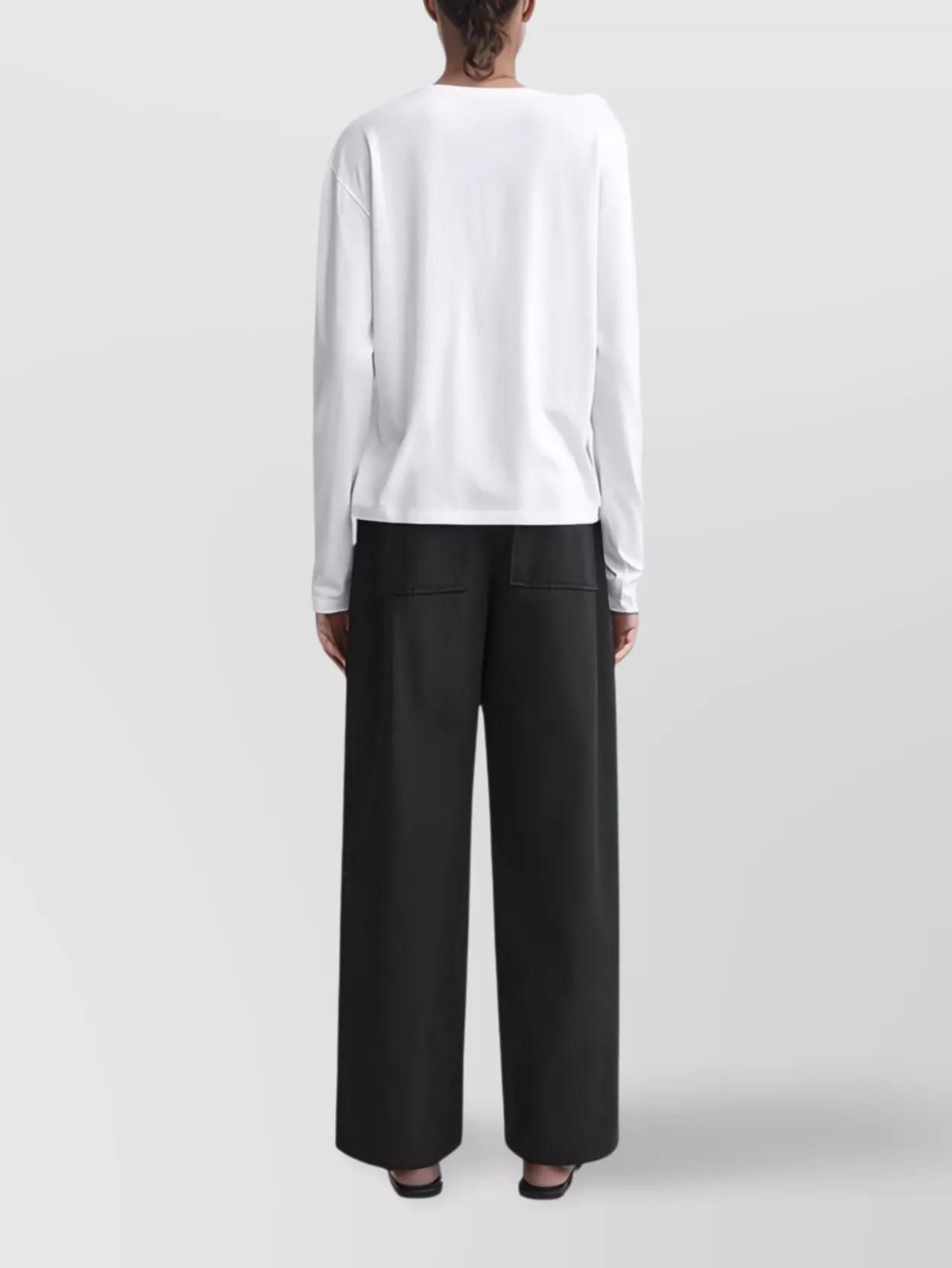 Totême Crew Neck Long Sleeves Cotton Blend T-Shirt