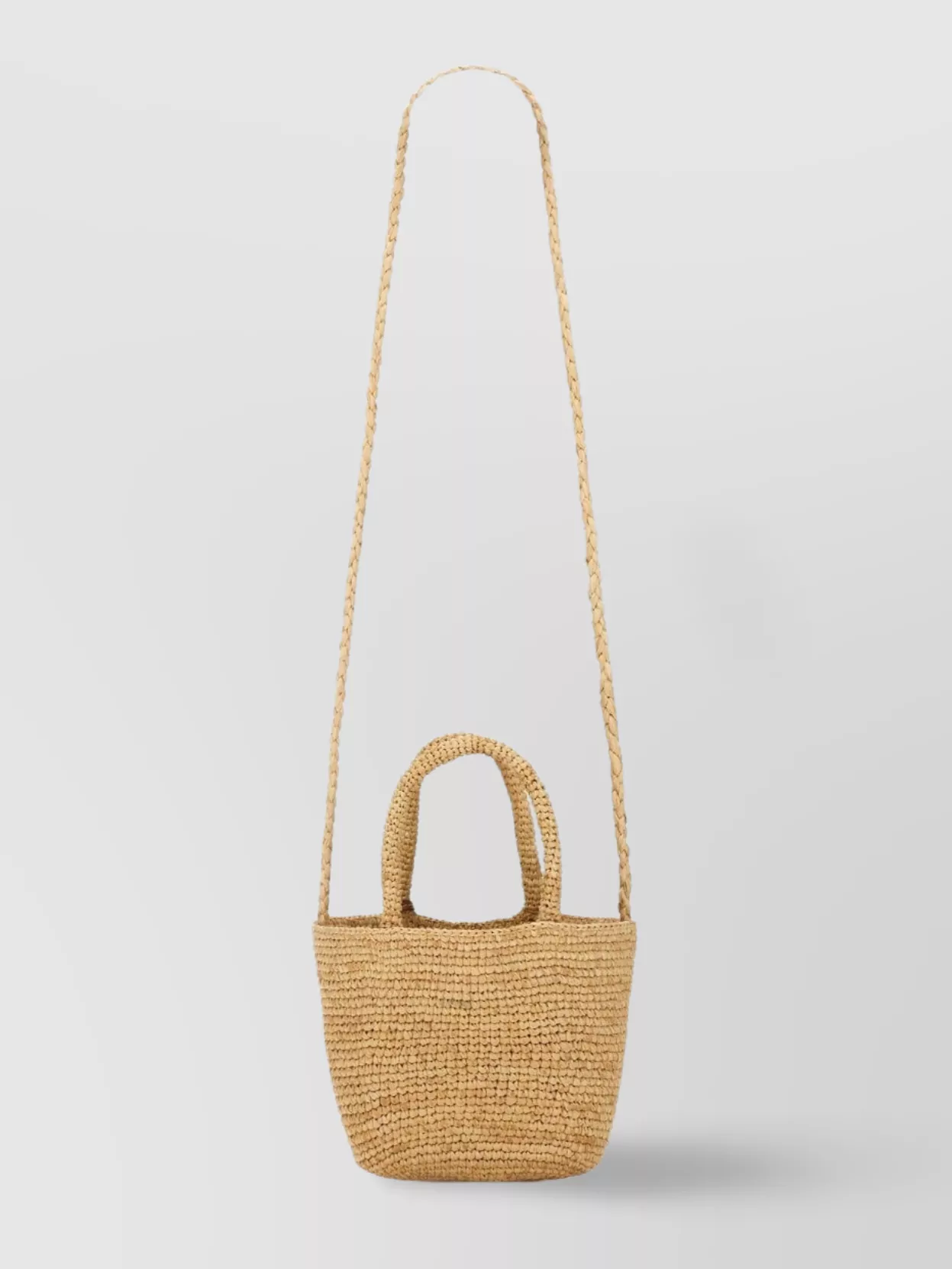 MANEBI BRAIDED STRAP BUCKET BAG WITH TOP HANDLES
