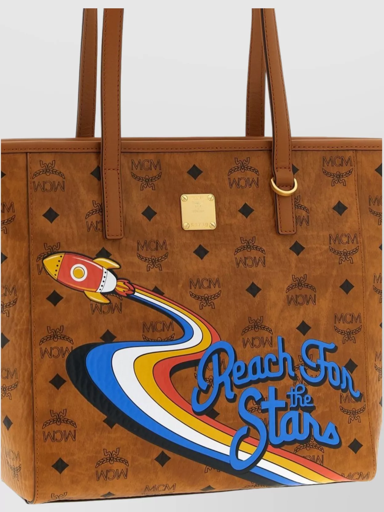 Mcm Compact Toni Tote Bag With Graphic Design