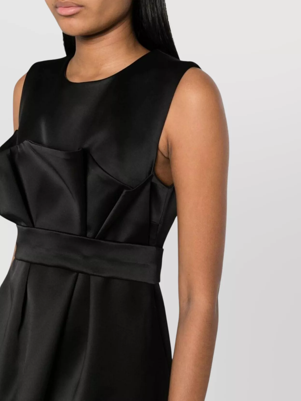 P.a.r.o.s.h Satin Belted Sleveless Minidress