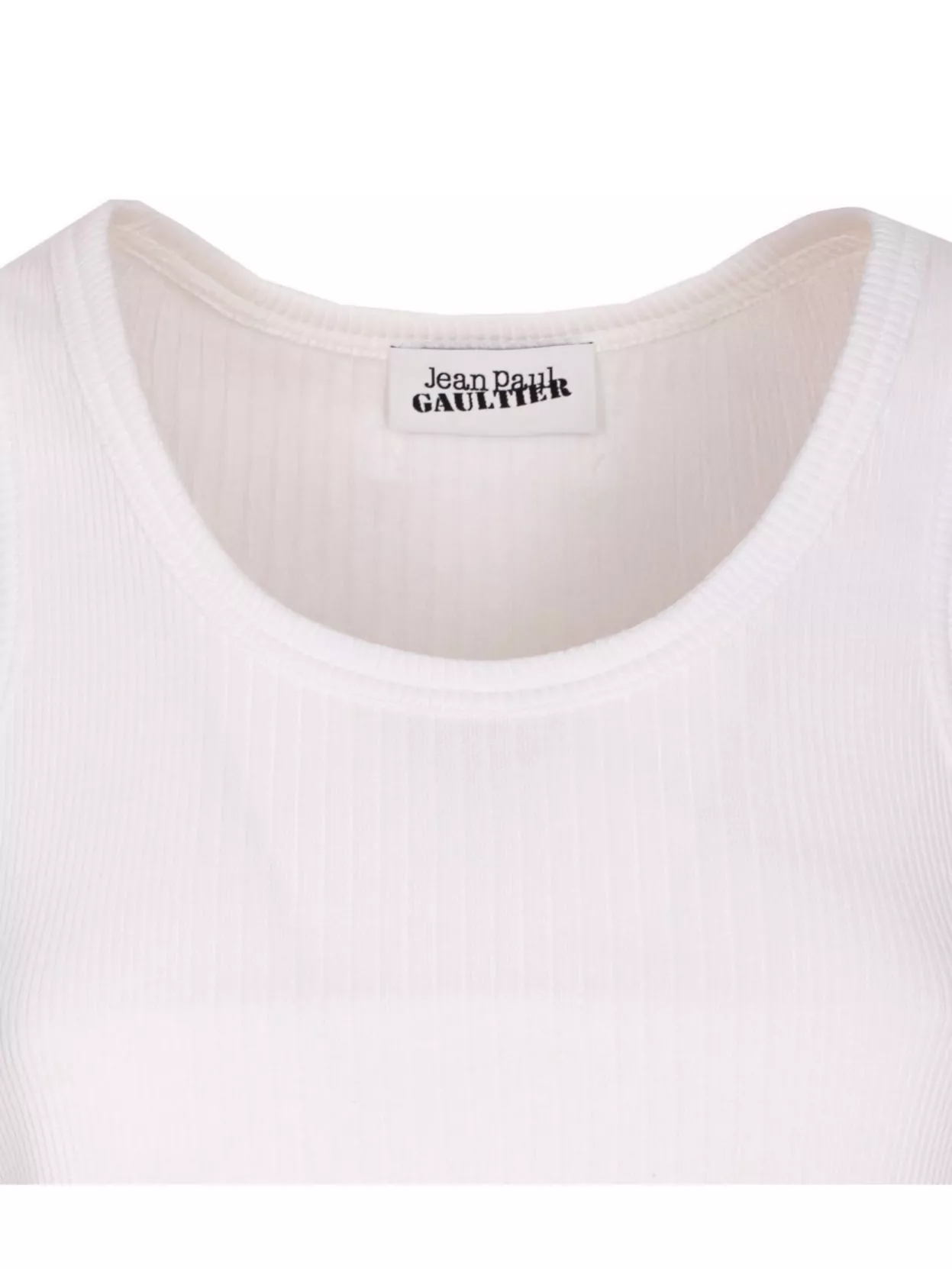 Jean Paul Gaultier Ribbed Sleeveless Cropped Bra Top