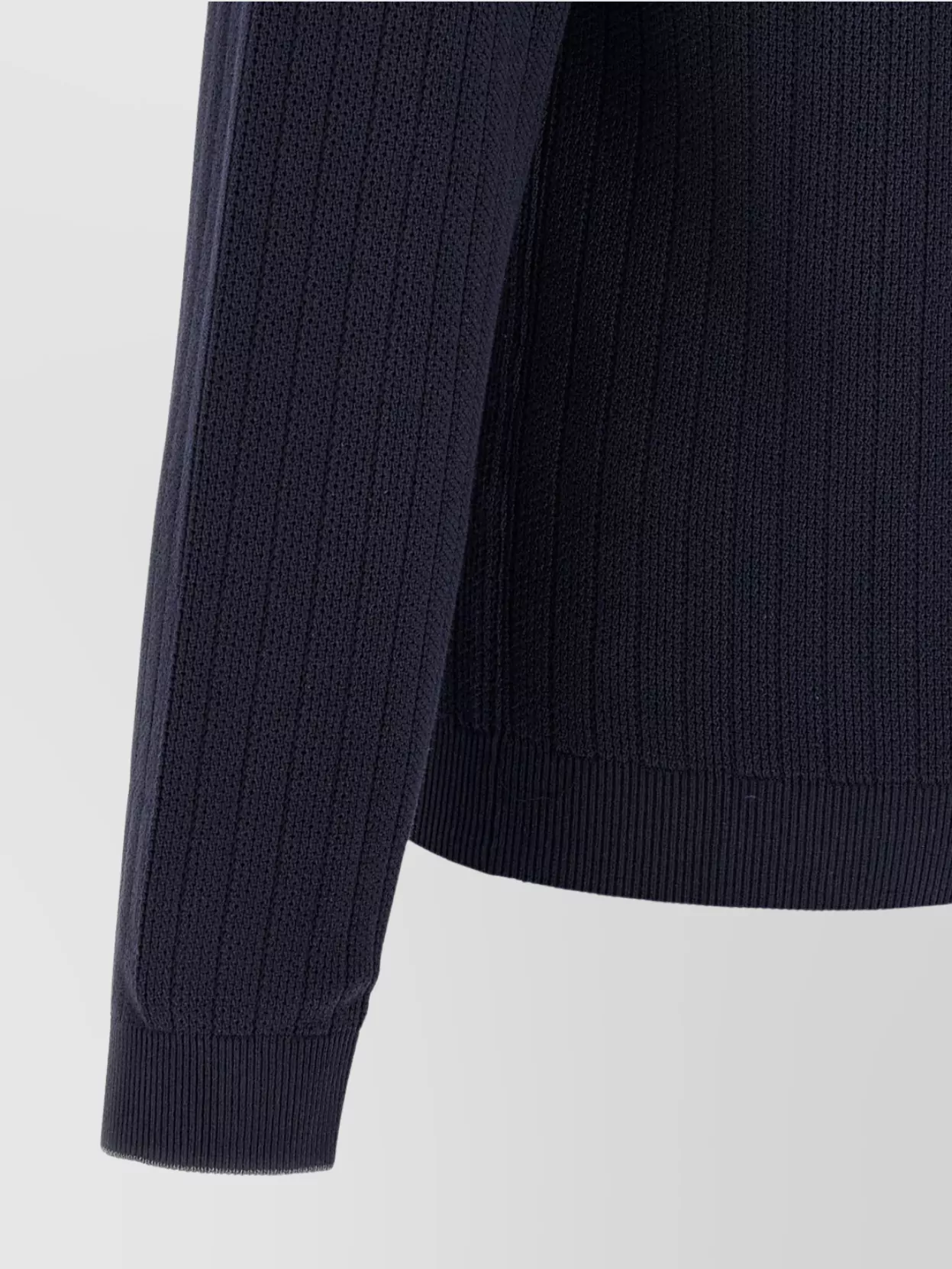 Brunello Cucinelli Knit Polo Shirt Ribbed Texture