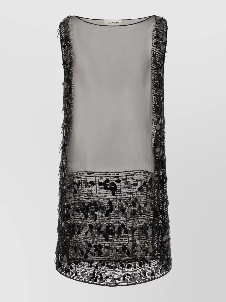 Lanvin silk embroidered tunic dress