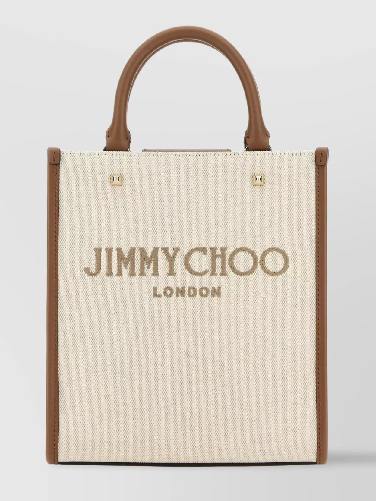Shop Jimmy Choo Canvas Avenue Shopping Bag In Cream