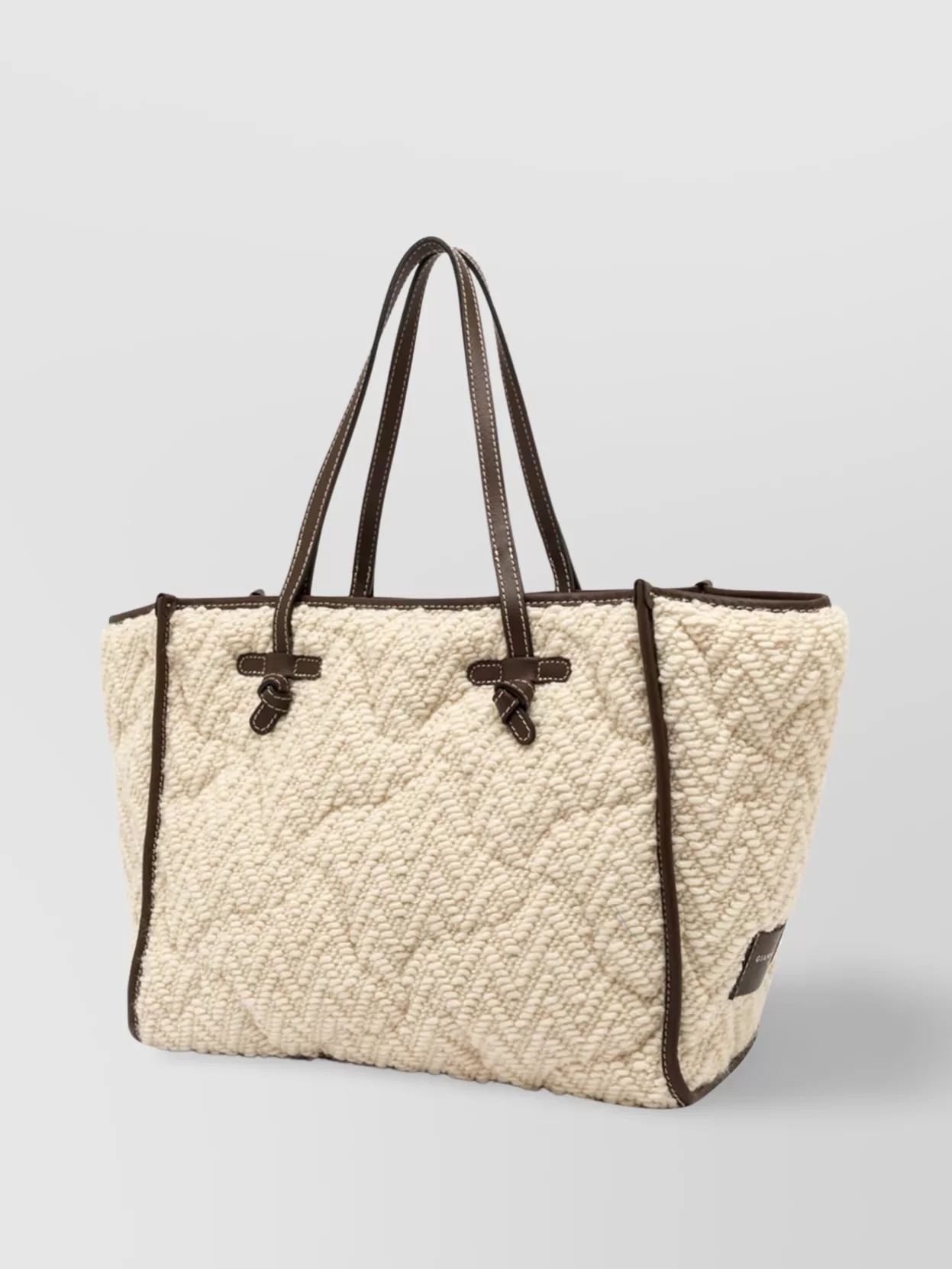 Gianni Chiarini Quilted Texture Tote Bag With Dual Handles