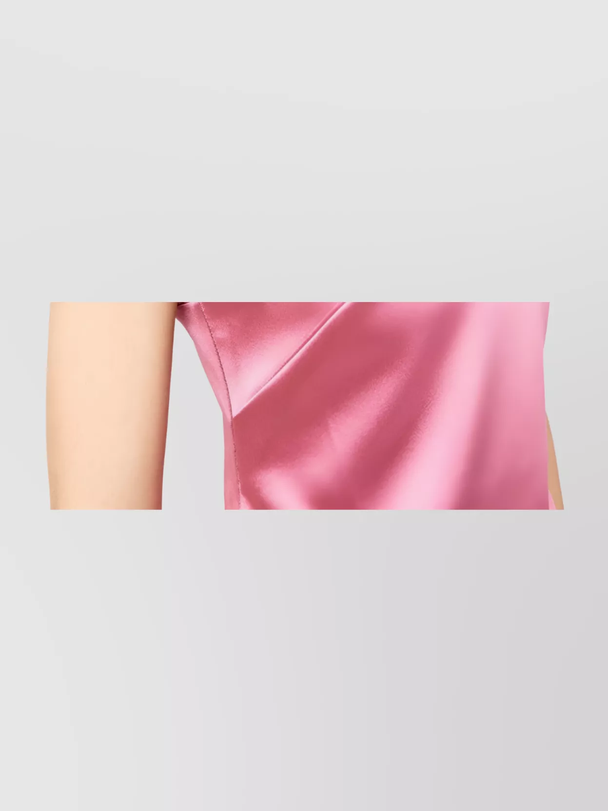 Parosh Halterneck Satin-Finish Minidress Ruffled Trim