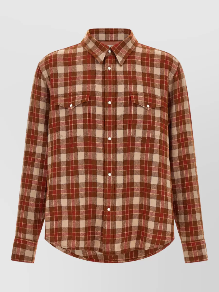 Visvim wool linen checked shirt