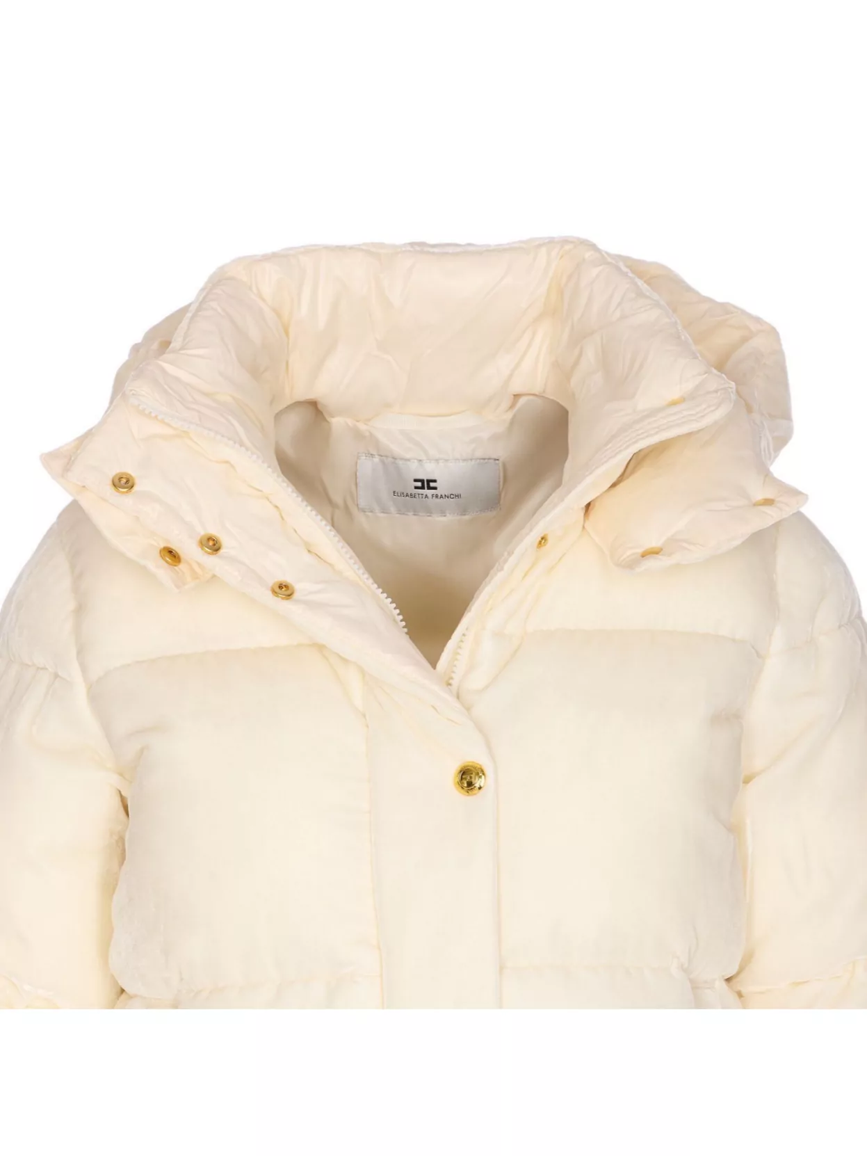 Elisabetta Franchi Hooded Padded Long Sleeve Down Jacket
