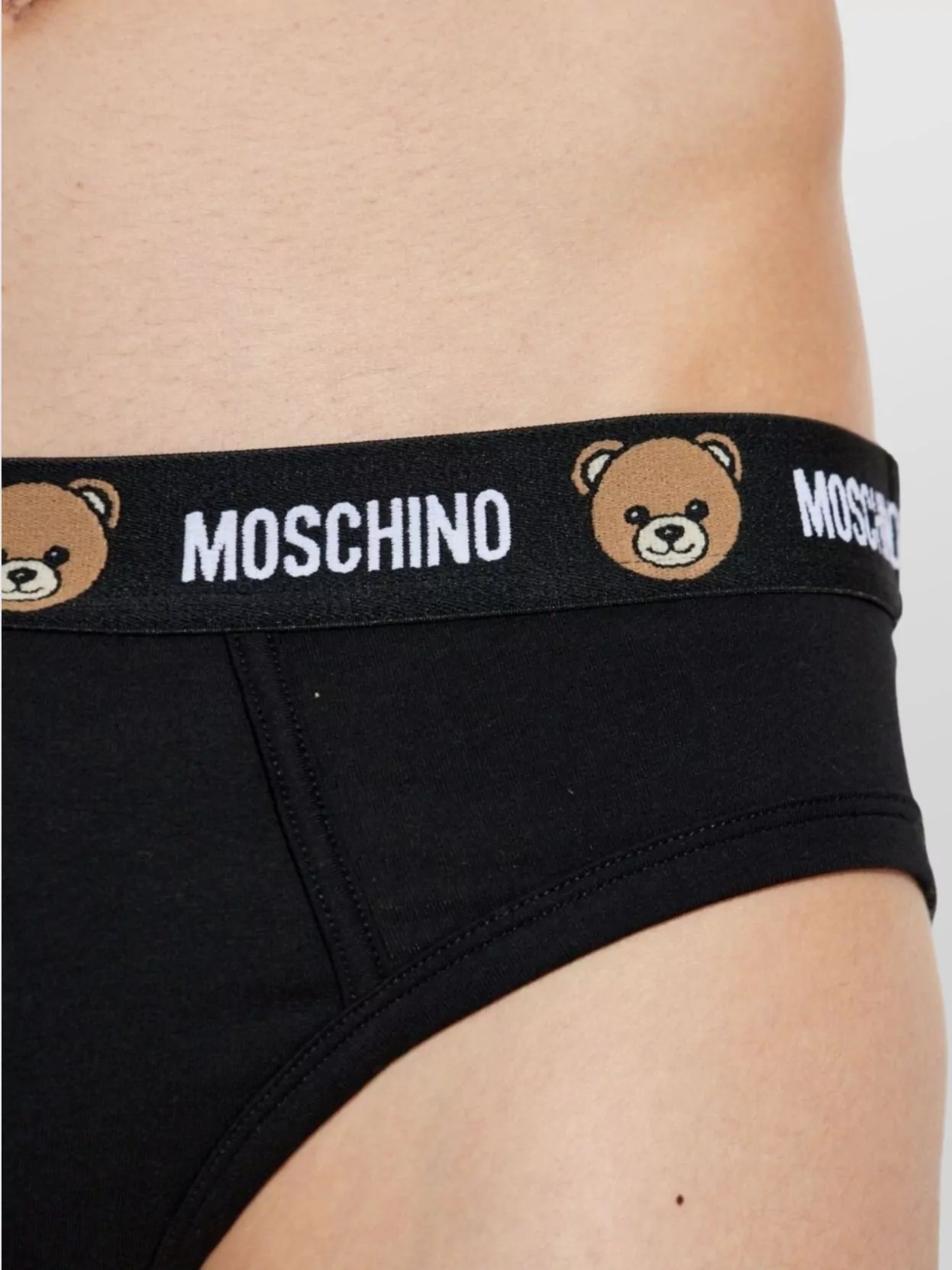 Moschino Bear Motif Socks Elasticated Waistband