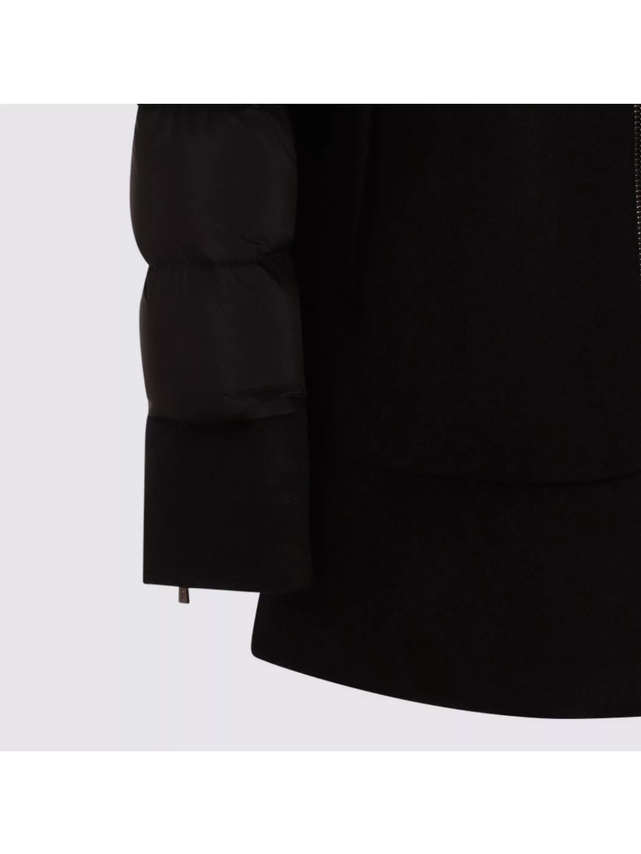 Moorer Medium-length Fresia Down Jacket With Hood And Fur In Black