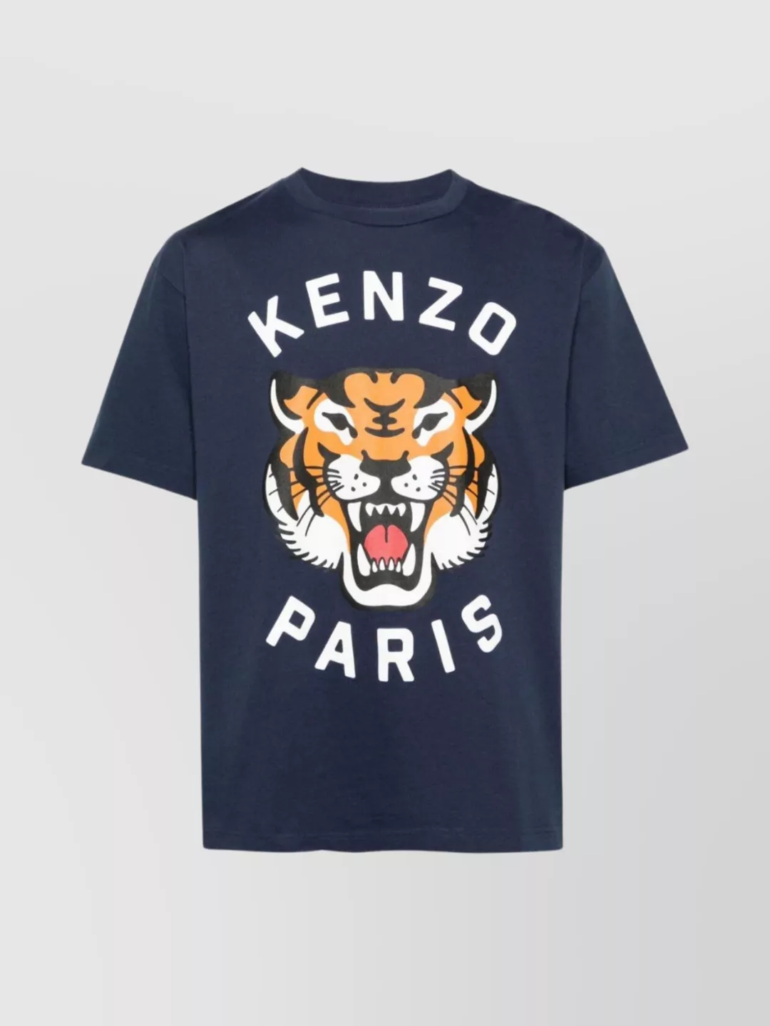 Shop Kenzo Textured Tiger Print T-shirt In Blue