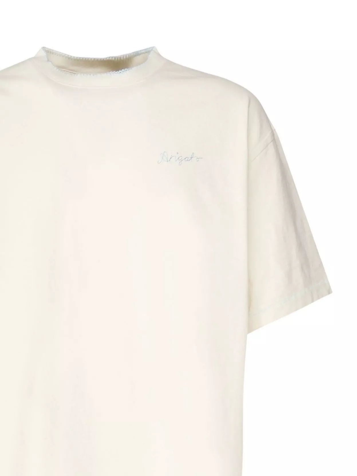 Axel Arigato Crew Neck Embroidered Detail Short Sleeve T-Shirt