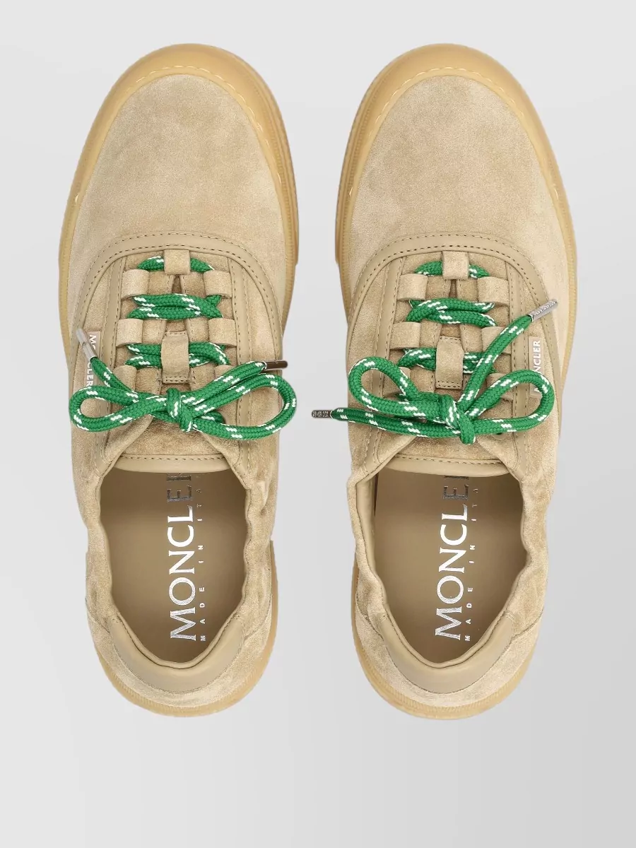 Moncler Leather Low-Top Lace-Up Sneakers