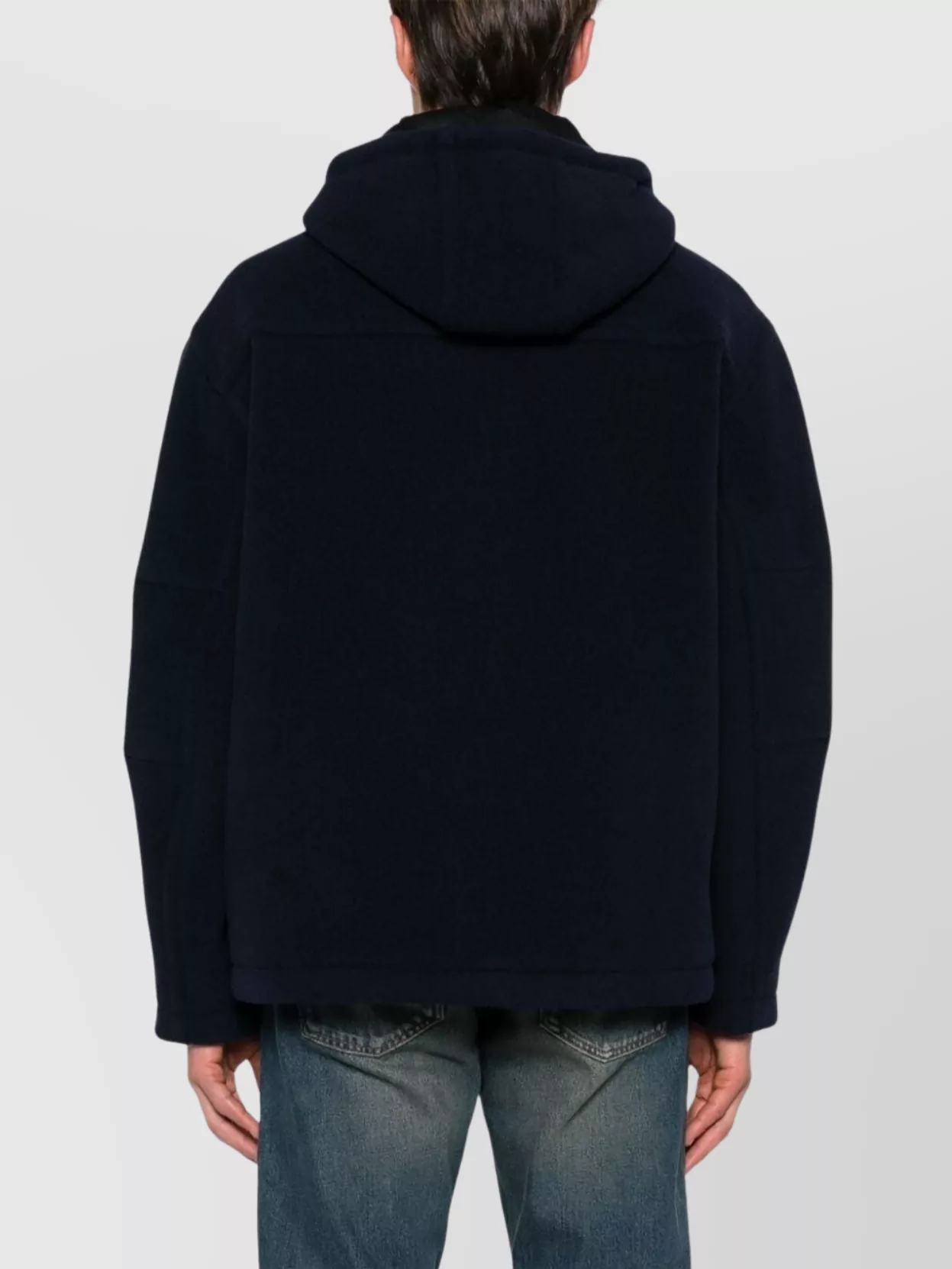 Isabel Marant Hooded Wool Blend Jacket With Drawstring Waistband In Black