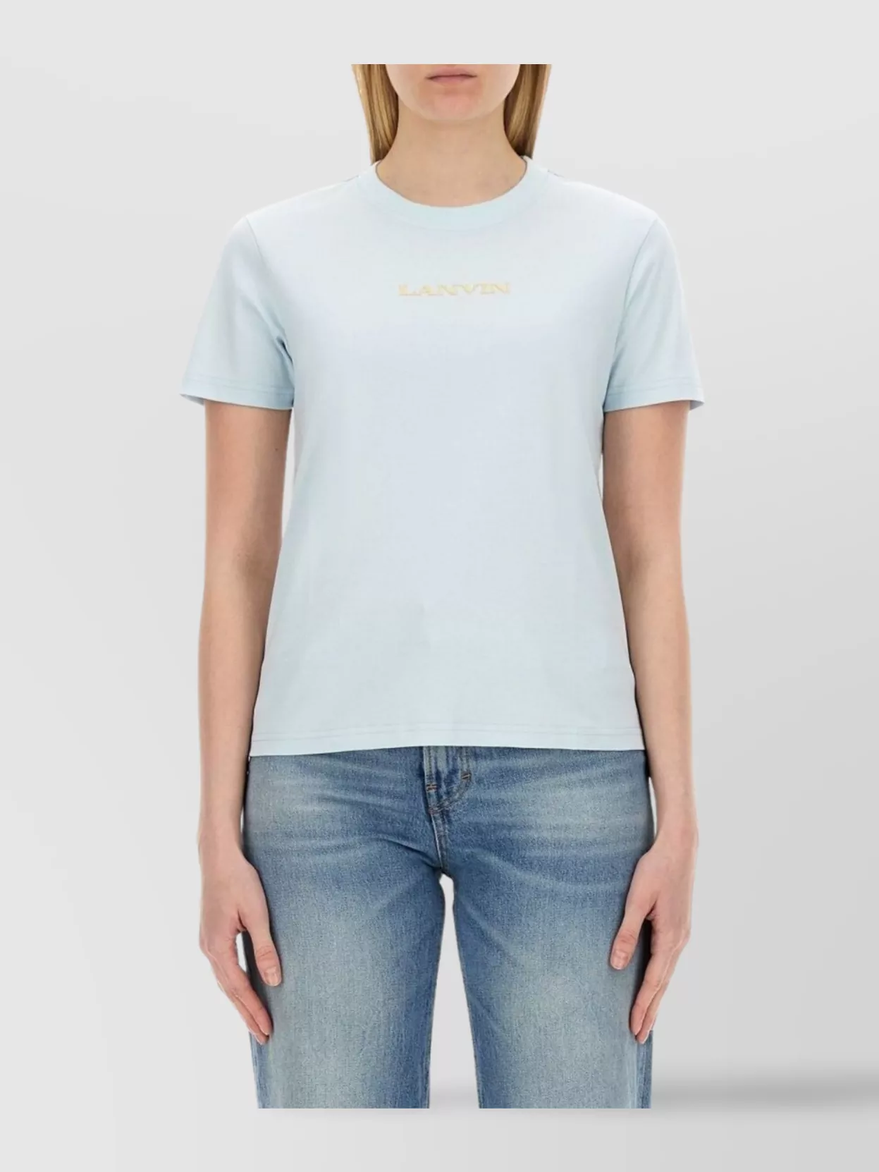 Lanvin Logo Print Crew Neck T-shirt With Short Sleeves